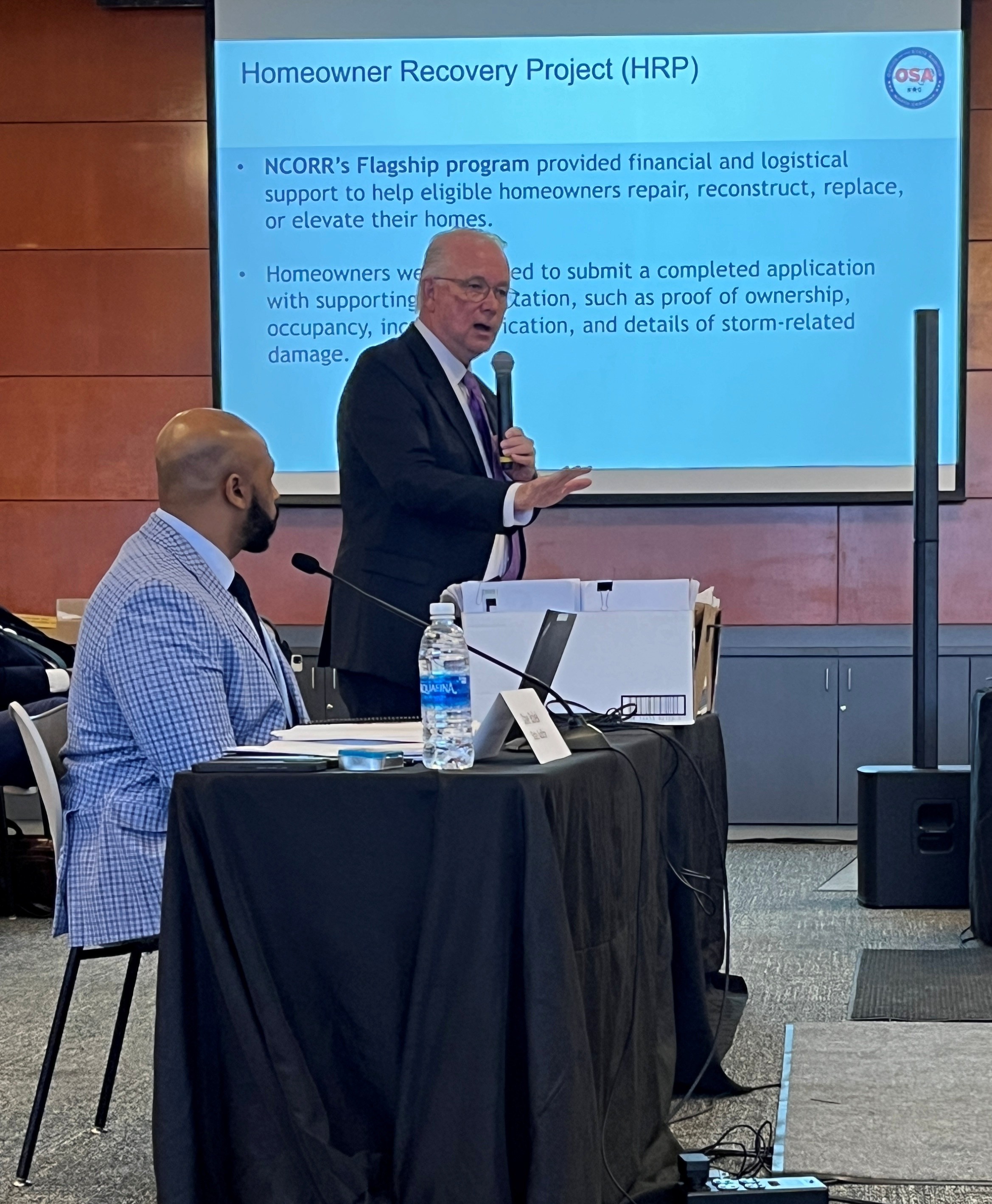 NCORR was its own disaster, but is now on track to complete its work on time